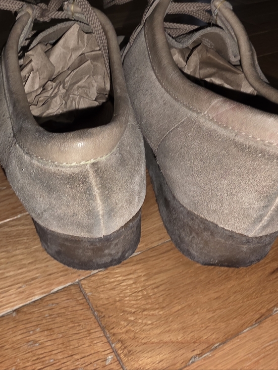 VINTAGE WALLABEE Clarks Men\'s Suede Chukka Boots in Taupe Brown SIZE 6 HTF! RARE main image 6